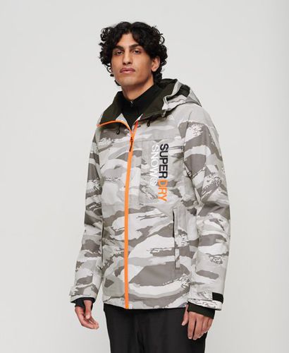 Men's Sport Ski Freestyle Core Jacket Light Grey / Ice Grey Tiger Camo - Size: L - Superdry - Modalova