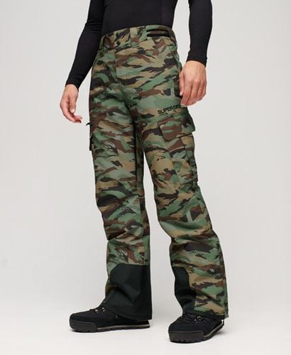 Men's Sport Ski Ultimate Rescue Trousers Green / Woodland Green Camo - Size: M - Superdry - Modalova