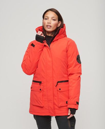 Women's City Padded Parka Jacket Red / Sunset Red - Size: 12 - Superdry - Modalova