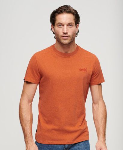 Men's Organic Cotton Essential Logo T-Shirt / Rust Marl - Size: L - Superdry - Modalova