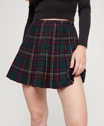 Women's Check Mini Skirt Green / Green Check - Size: 10 - Superdry - Modalova