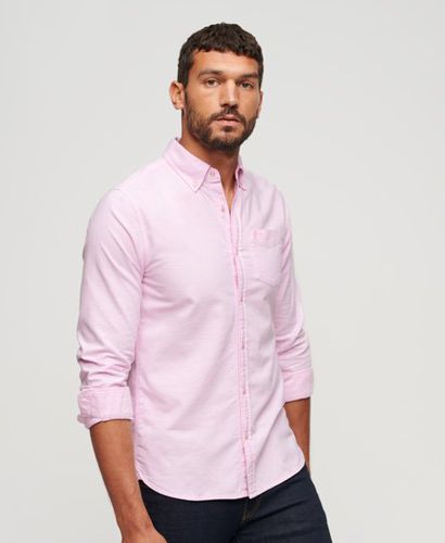 Men's Organic Cotton Long Sleeve Oxford Shirt / City - Size: L - Superdry - Modalova