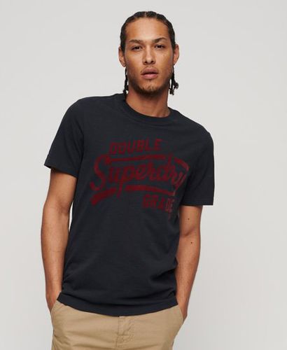 Men's Athletic Script Graphic T-Shirt / Eclipse - Size: L - Superdry - Modalova