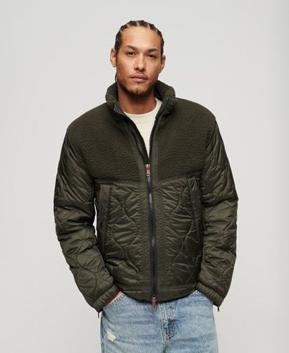 Men's Sherpa Quilted Hybrid Jacket / Dark Grey - Size: L - Superdry - Modalova