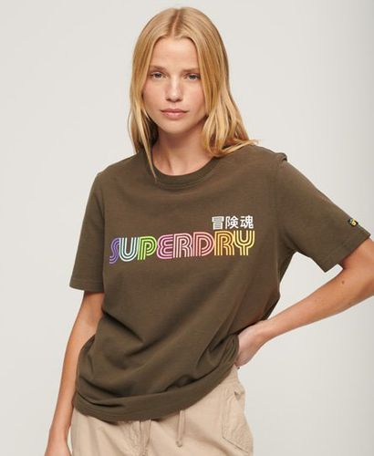 Women's Damen Vintage Retro Rainbow T-Shirt Mit Logo Druck, Größe: 38 - Größe: 38 - Superdry - Modalova