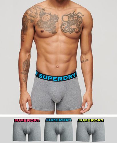 Men's Organic Cotton Boxer Triple Pack Grey / Noos Grey Marl - Size: L - Superdry - Modalova