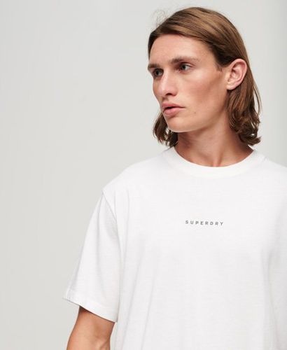Men's Men's Loose Fit Logo Print Code Surplus T-Shirt, White, Size: M - Superdry - Modalova