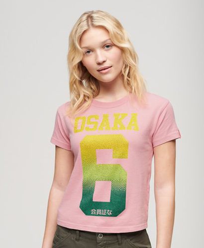 Damen Osaka 6 Cali RS T-Shirt im 90er-Stil - Größe: 38 - Superdry - Modalova