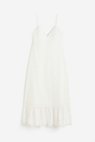 Kleid mit Broderie Anglaise Weiß, Alltagskleider in Größe L. Farbe: - H&M - Modalova
