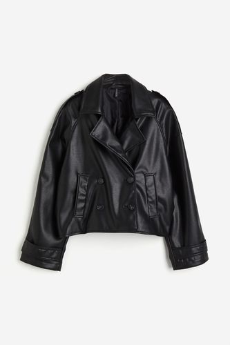 Zweireihige Jacke mit Coating Schwarz, Jacken in Größe M. Farbe: - H&M - Modalova