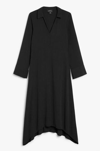 Asymmetrisches schwarzes Hemdkleid Schwarz, Alltagskleider in Größe 34. Farbe: - Monki - Modalova