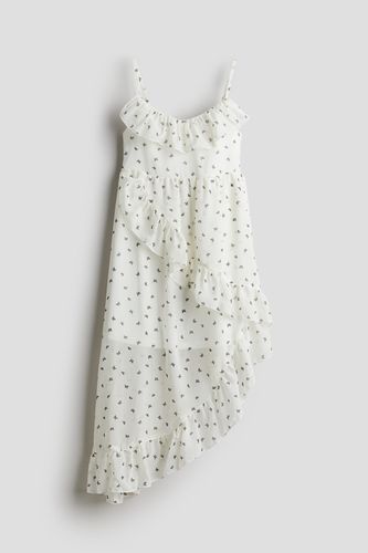 Asymmetrisches Kleid mit Volants Weiß/Schmetterlinge, Kleider in Größe 170. Farbe: - H&M - Modalova