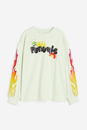 Jerseyshirt mit Print Hellgrün, T-Shirts & Tops in Größe 170. Farbe: - H&M - Modalova