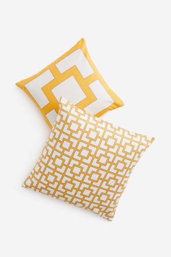 Er-Pack Kissenhüllen aus Baumwolle Gelb/Gemustert in Größe 50x50 cm. Farbe: - H&m Home - Modalova