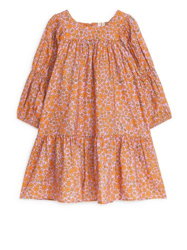 Popeline-Kleid mit Raffungen Orange/Flieder, Kleider in Größe 128. Farbe: - Arket - Modalova