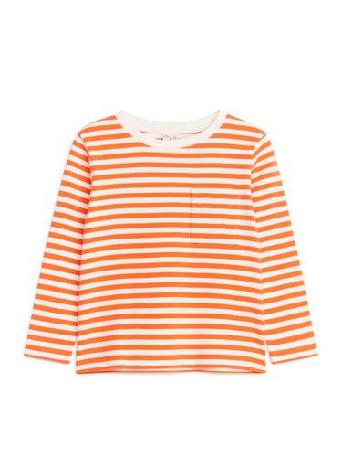 Langarm-T-Shirt Weiß/Orange, T-Shirts & Tops in Größe 122/128. Farbe: - Arket - Modalova