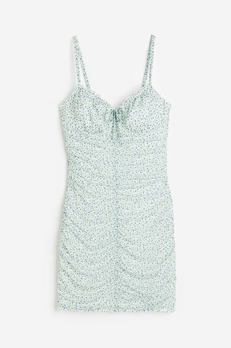 Drapiertes Kleid Hellgrün/Geblümt, Alltagskleider in Größe XL. Farbe: - H&M - Modalova