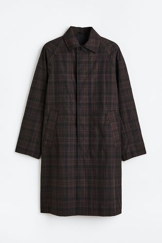Carcoat aus Nylon Dunkelblau/Kariert, Mäntel in Größe M. Farbe: - H&M - Modalova