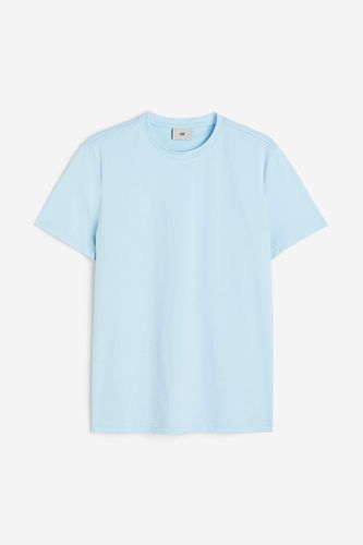 T-Shirt aus Pima-Baumwolle Slim Fit Hellblau in Größe XXXL. Farbe: - H&M - Modalova