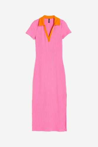 Bodycon-Kleid mit Kragen Rosa/Orange, Alltagskleider in Größe XXS. Farbe: - H&M - Modalova