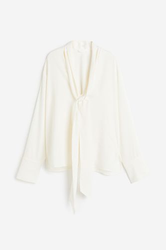Bluse mit Bindedetail Weiß, Blusen in Größe M. Farbe: - H&M - Modalova