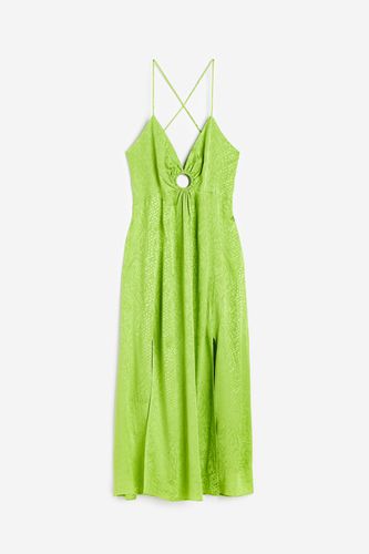 Kleid aus Jacquardstoff Grün/Schlangenmuster, Party kleider in Größe L. Farbe: - H&M - Modalova