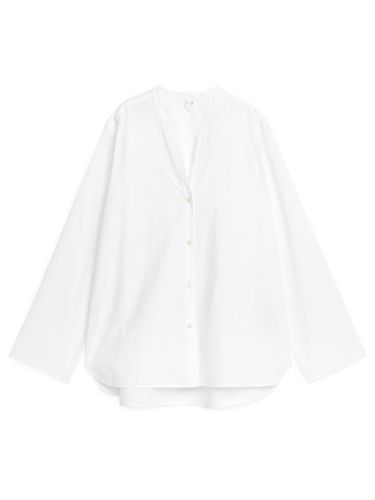 Gewaschene Hemdbluse aus Baumwolle Weiß, Jogginghosen in Größe XS. Farbe: - Arket - Modalova