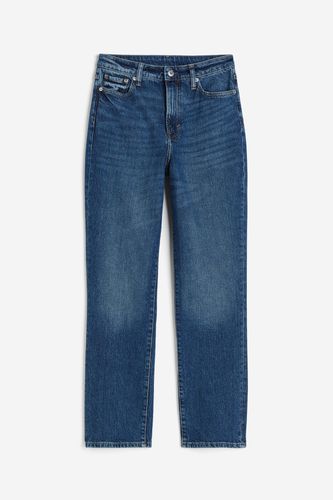 Mom Ultra High Ankle Jeans Denimblau, Straight in Größe 34. Farbe: - H&M - Modalova