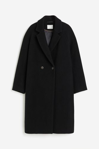 Zweireihiger Mantel aus Wollmix Schwarz, Mäntel in Größe XXL. Farbe: - H&M - Modalova