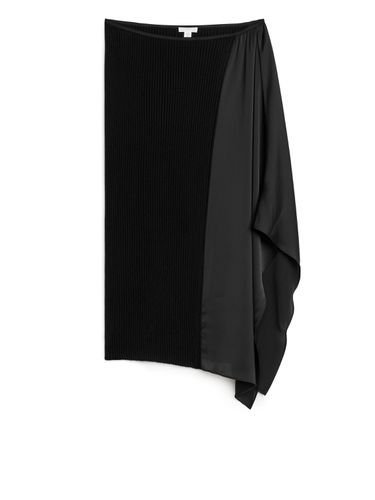 Drapierter Rock aus Wollmischung Schwarz, Röcke in Größe S. Farbe: - Arket - Modalova