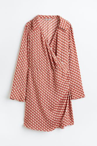 Wickelkleid Rot/Gemustert, Alltagskleider in Größe L. Farbe: - H&M - Modalova