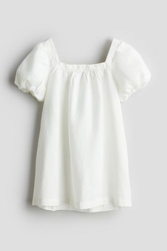 Leinenkleid mit Ballonärmeln Weiß, Kleider in Größe 110. Farbe: - H&M - Modalova