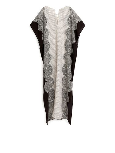 Strandkleid aus Lyocell-Leinen Schwarz/Cremeweiß, Alltagskleider in Größe XS. Farbe: - Arket - Modalova