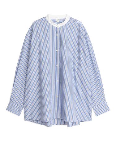 Oversize-Hemd aus Baumwolle Weiß/Blau, Freizeithemden in Größe 36. Farbe: - Arket - Modalova
