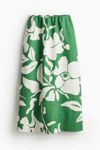 Maxirock aus Leinenmix Grün/Geblümt, Röcke in Größe L. Farbe: - H&M - Modalova
