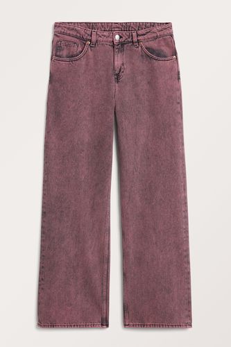 Naoki Lowwaist-Jeans in lockerer Passform Schwarz mit rosa Färbung, Baggy Größe 26/32. Farbe: - Monki - Modalova