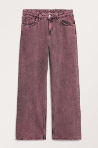 Naoki Lowwaist-Jeans in lockerer Passform Schwarz mit rosa Färbung, Baggy Größe 28/34. Farbe: - Monki - Modalova