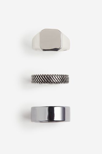 Er-Pack Ringe Silberfarben/Schwarz in Größe M. Farbe: - H&M - Modalova