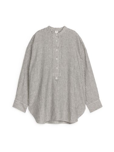 Popover-Hemd aus Leinen Weiß/Schwarz, Freizeithemden in Größe 32. Farbe: - Arket - Modalova