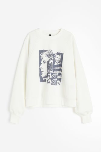 Sweatshirt mit Print Cremefarben/Kurt Cobain, Sweatshirts in Größe L. Farbe: - H&M - Modalova