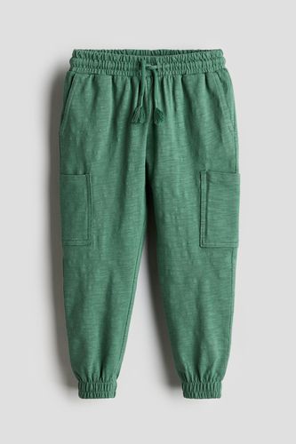 Cargo-Joggpants aus Flammgarn-Jersey Grün, Hosen in Größe 92. Farbe: - H&M - Modalova