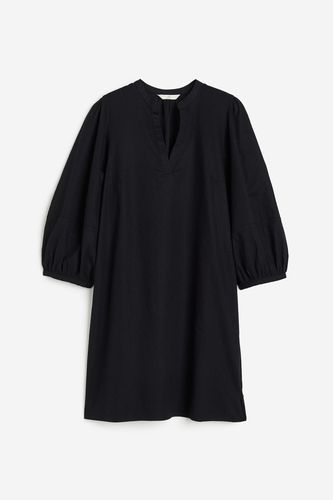 Tunikakleid aus Leinenmischung Schwarz, Alltagskleider in Größe S. Farbe: - H&M - Modalova