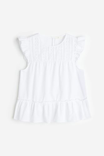 Shirt mit Volantärmeln Weiß, Tops in Größe XXL. Farbe: - H&M - Modalova