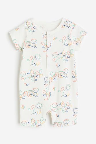 Gemusterter Schlafanzug Weiß/Tiere, Pyjamas in Größe 50. Farbe: - H&M - Modalova