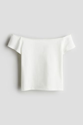 Off-Shoulder-Shirt aus Jersey Weiß, T-Shirts & Tops in Größe 146/152. Farbe: - H&M - Modalova