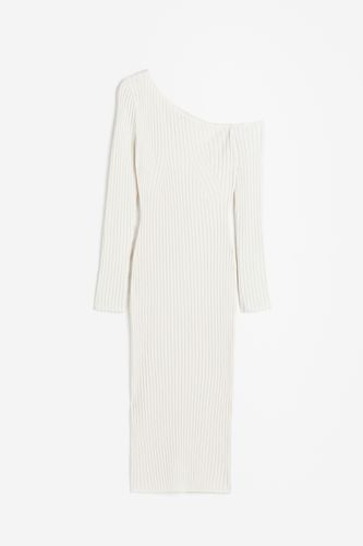 One-Shoulder-Kleid aus Rippstrick Weiß, Alltagskleider in Größe S. Farbe: - H&M - Modalova