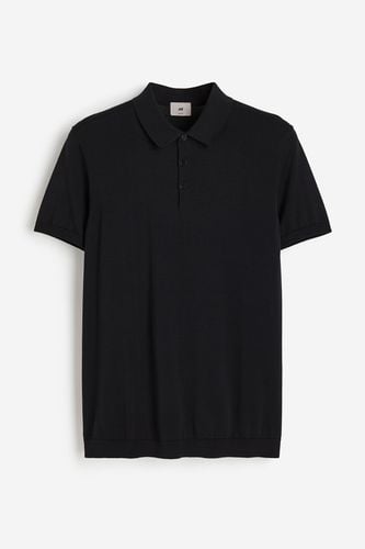 Poloshirt aus Seidenmix in Slim Fit Schwarz, Poloshirts Größe S. Farbe: - H&M - Modalova