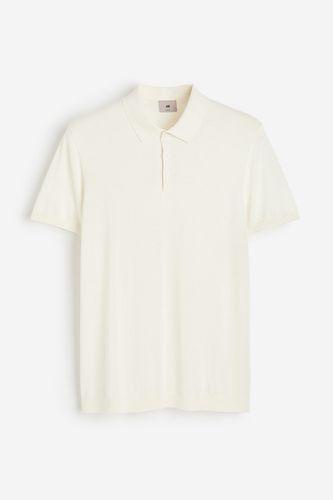 Poloshirt aus Seidenmix in Slim Fit Cremefarben, Poloshirts Größe XXXL. Farbe: - H&M - Modalova