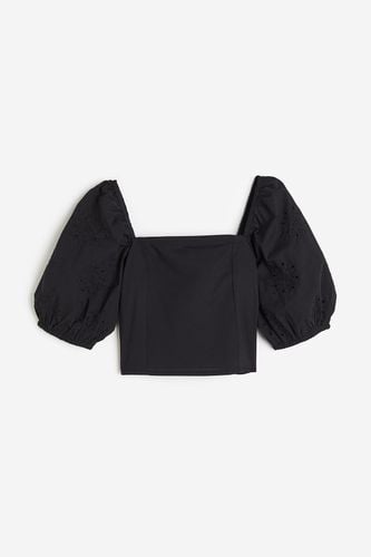 Bluse mit Puffärmeln Schwarz, Blusen in Größe M. Farbe: - H&M - Modalova