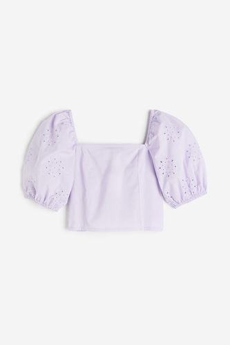 Bluse mit Puffärmeln Flieder, Blusen in Größe L. Farbe: - H&M - Modalova